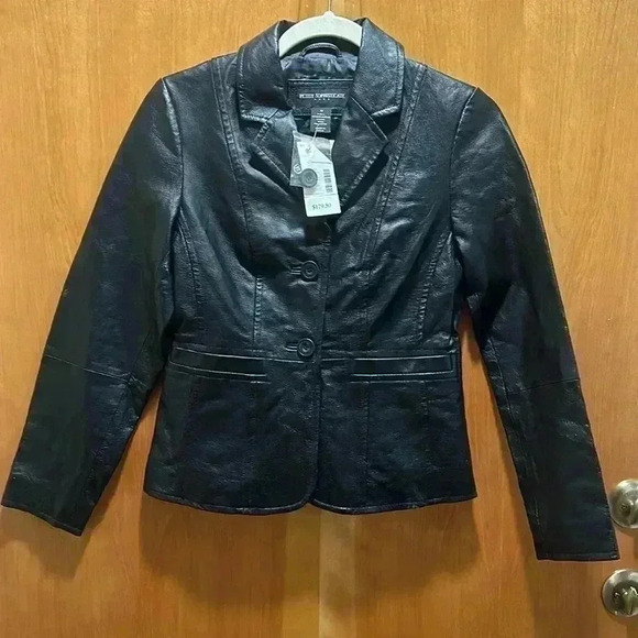 Leather jacket. Size 0 - Picture 1 of 8